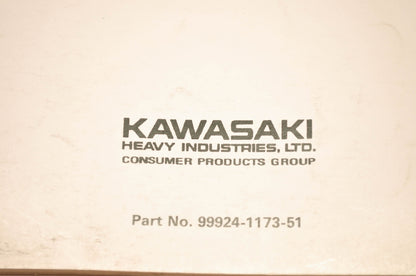 OEM Kawasaki 99924-1173-51 Service Manual Supplement JT750