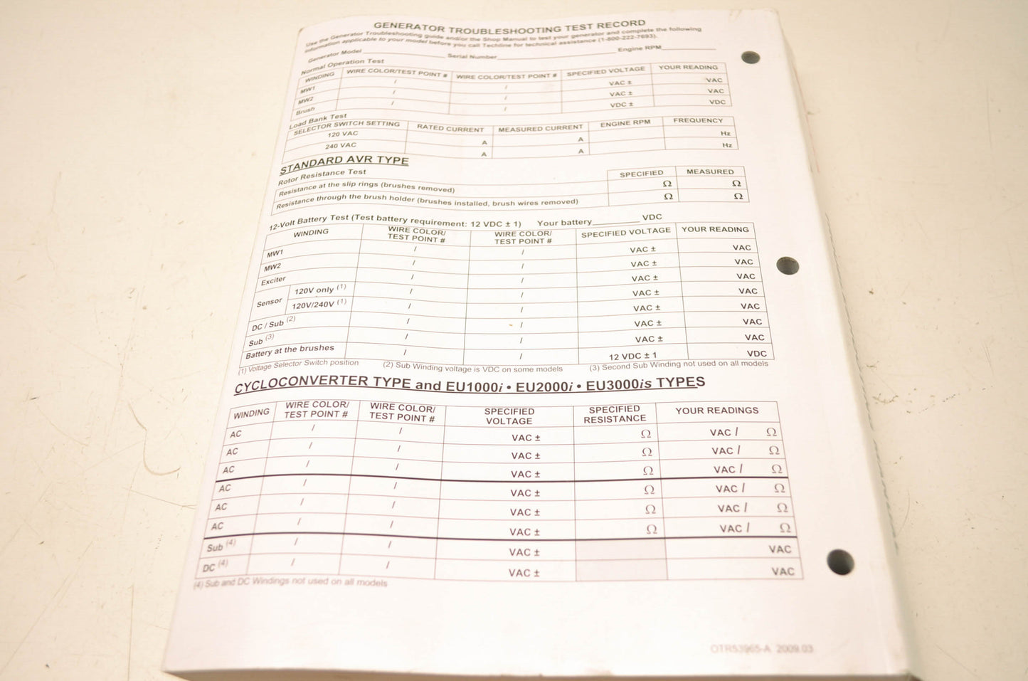 Honda 2012 Generator Troubleshooting Manual