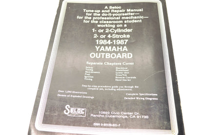 Yamaha Outboard 1&2 Cylinder 2&4 Stroke 84-87 Tune Up Repair Manual