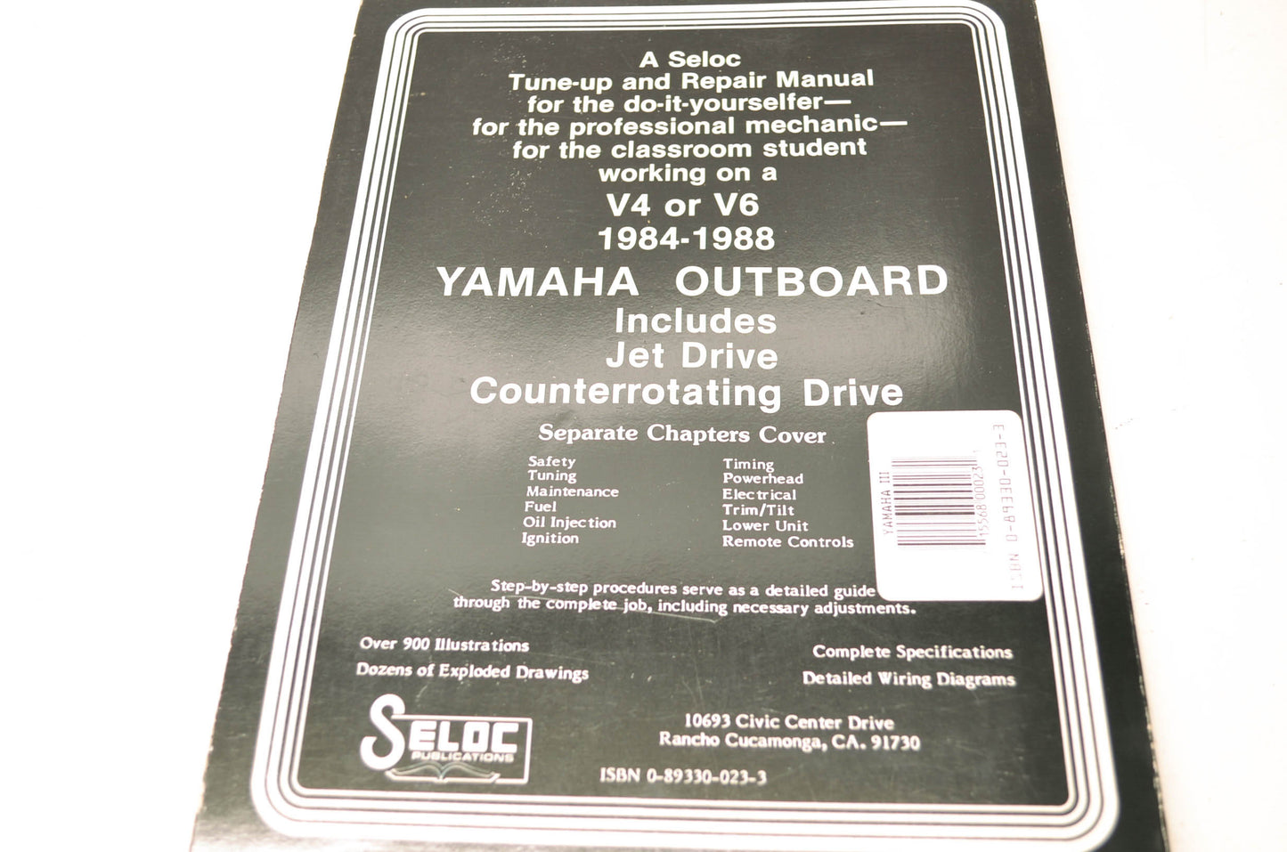 Yamaha Outboard V4 V6 84-88 Tune Up Repair Manual