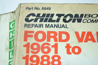 Chilton 6849 Ford Vans 1961-88 Repair Manual
