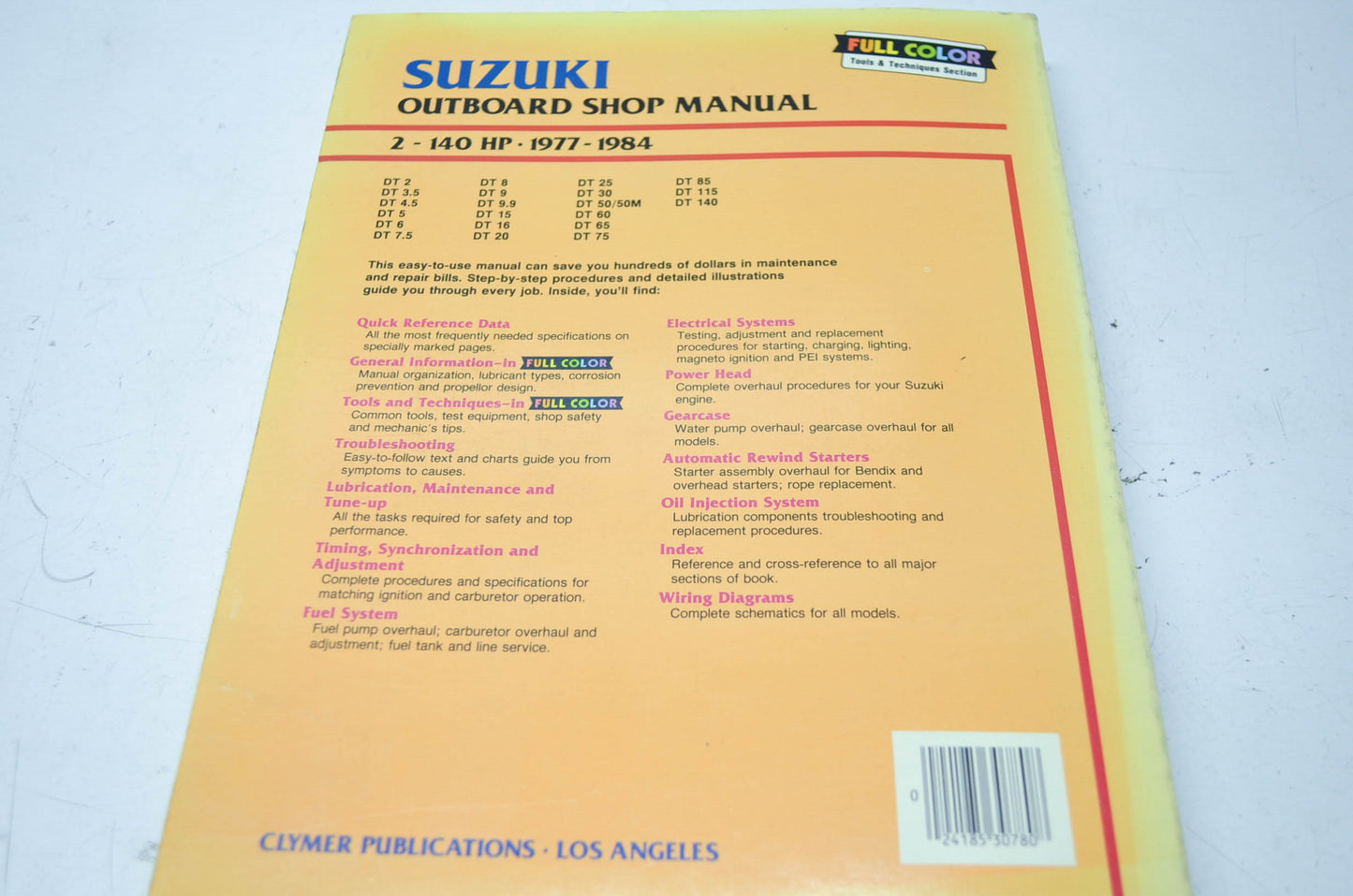 Clymer Suzuki 2-140HP 77-84 Outboard Shop Manual