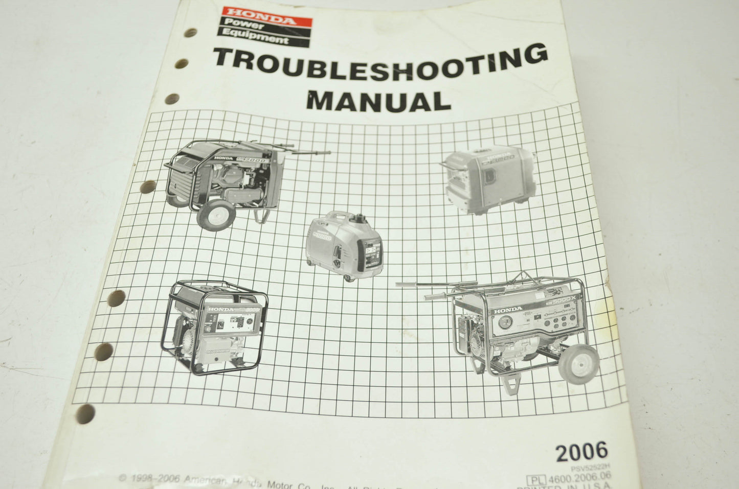 OEM Honda TO103 Power Equipment Troubleshooting Manual 2006