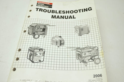 OEM Honda TO103 Power Equipment Troubleshooting Manual 2006