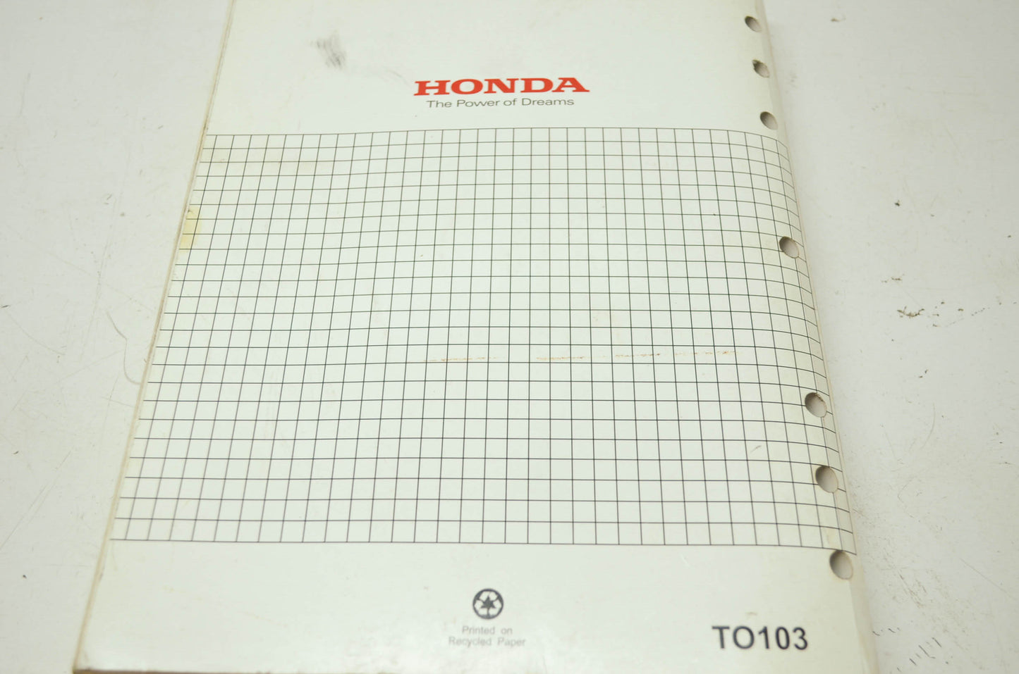 OEM Honda TO103 Power Equipment Troubleshooting Manual 2006