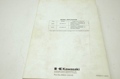 OEM Kawasaki 99924-1322-02 Service Manual ZX1000C