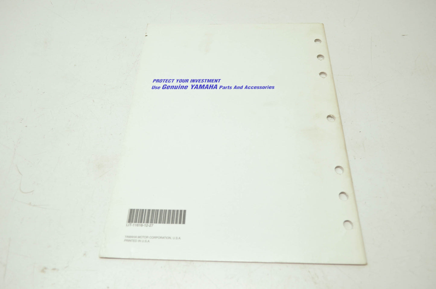 OEM Yamaha LIT-11616-12-27 TTR225 L-S Service Manual Supplement