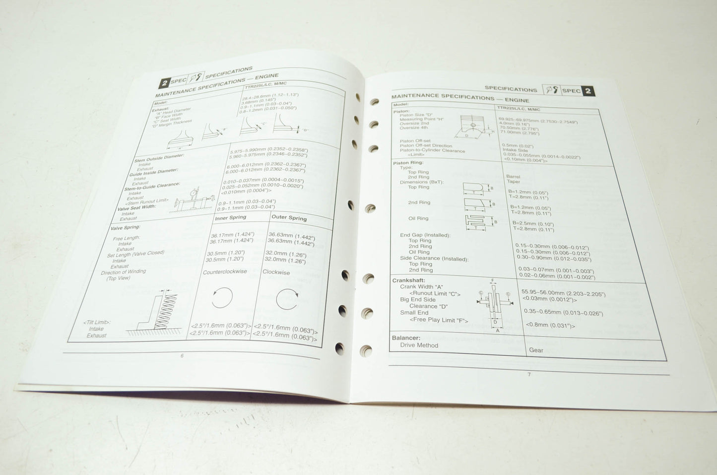 OEM Yamaha LIT-11616-12-27 TTR225 L-S Service Manual Supplement