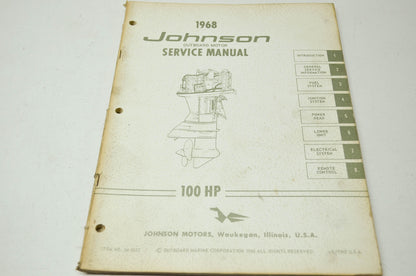 Johnson 1968 Outboard Motor 100HP Service Manual