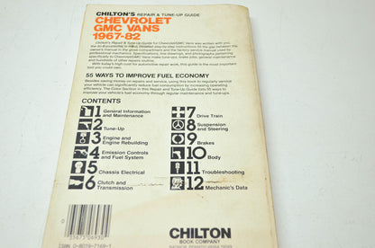 Chilton's Chevrolet GMC Vans 67-82 Repair and Tune Up