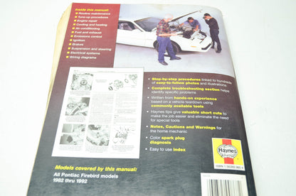 Haynes Pontiac Firebird 82-92 All Models Repair Manual