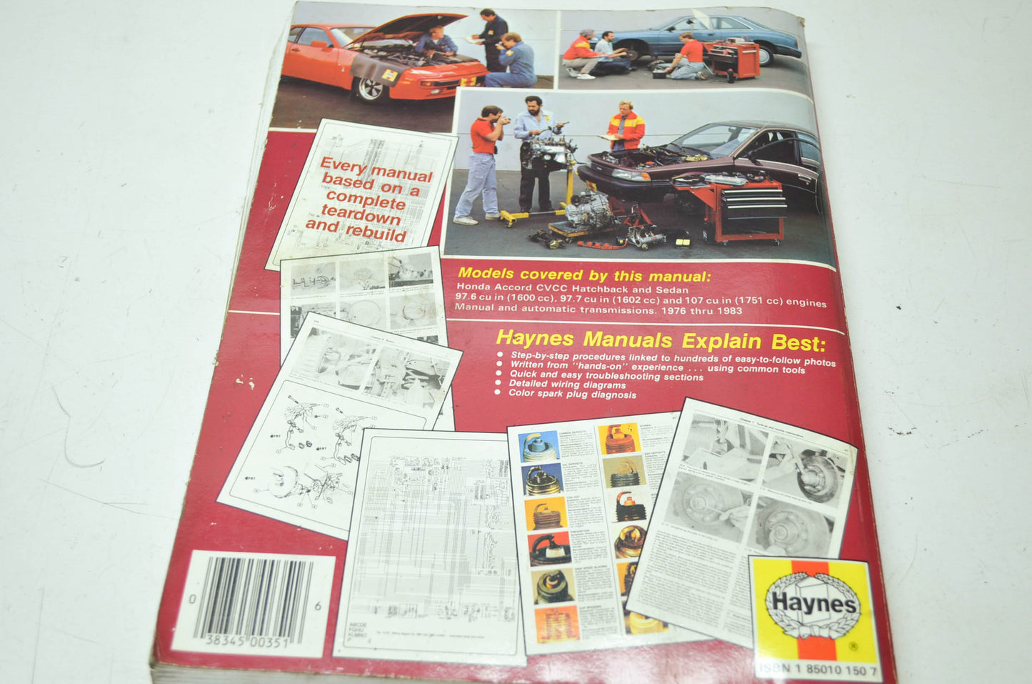 Haynes Honda Accord CVCC 76-83 All Models Repair Manual