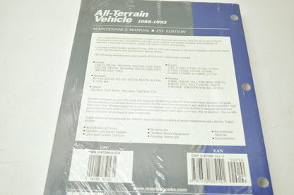 OEM Honda 0-87288-514-3 All Terrain Vehicle 88-92 Maintenance Manual 1st Edition