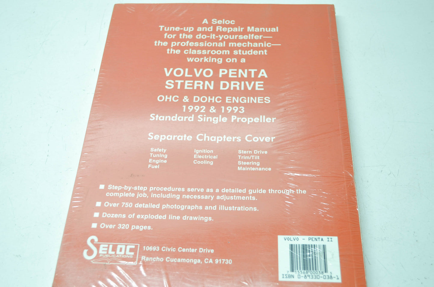 Volvo Penta Stern Drive OHC DOHC 92-93 Tune Up & Repair Manual
