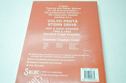 Volvo Penta Stern Drive OHC DOHC 92-93 Tune Up & Repair Manual