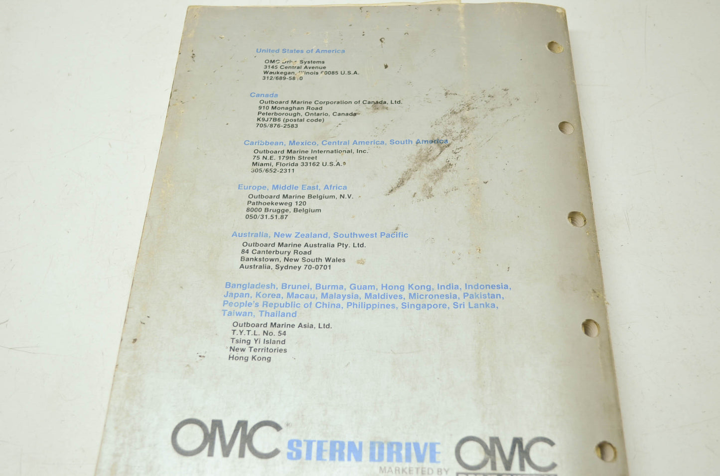 OMC Stern Drive Service Manual 2.5 3 3.8 5 5.7 Litre Models