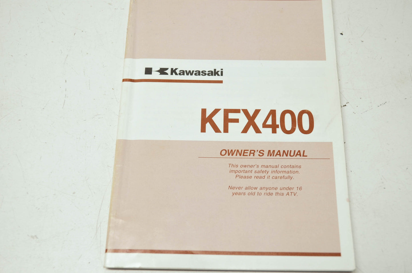 Kawasaki KFX400 Owner's Manual