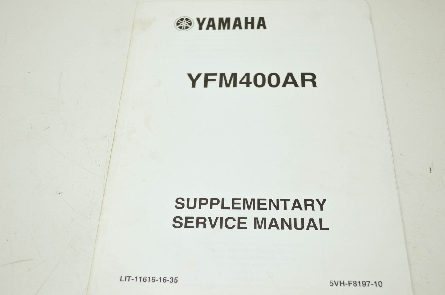 OEM Yamaha LIT-11616-16-35 YFM400AR Service Manual Supplement