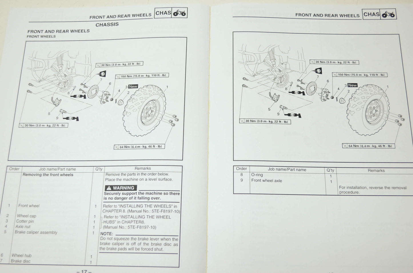 OEM Yamaha LIT-11616-16-35 YFM400AR Service Manual Supplement