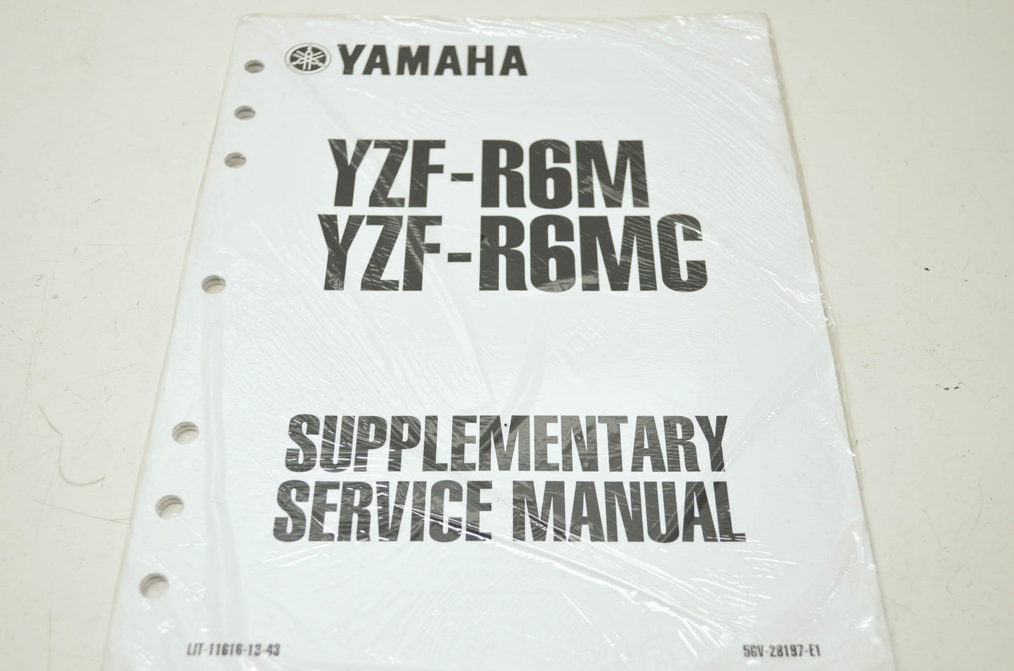 OEM Yamaha LIT-11616-13-43 Service Manual Supplement YZF-R6MMC NOS