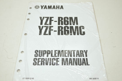 OEM Yamaha LIT-11616-13-43 Service Manual Supplement YZF-R6MMC NOS