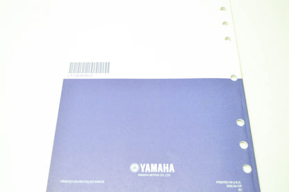 OEM Yamaha LIT-12618-02-27 SXV70MH Service Manual Supplement