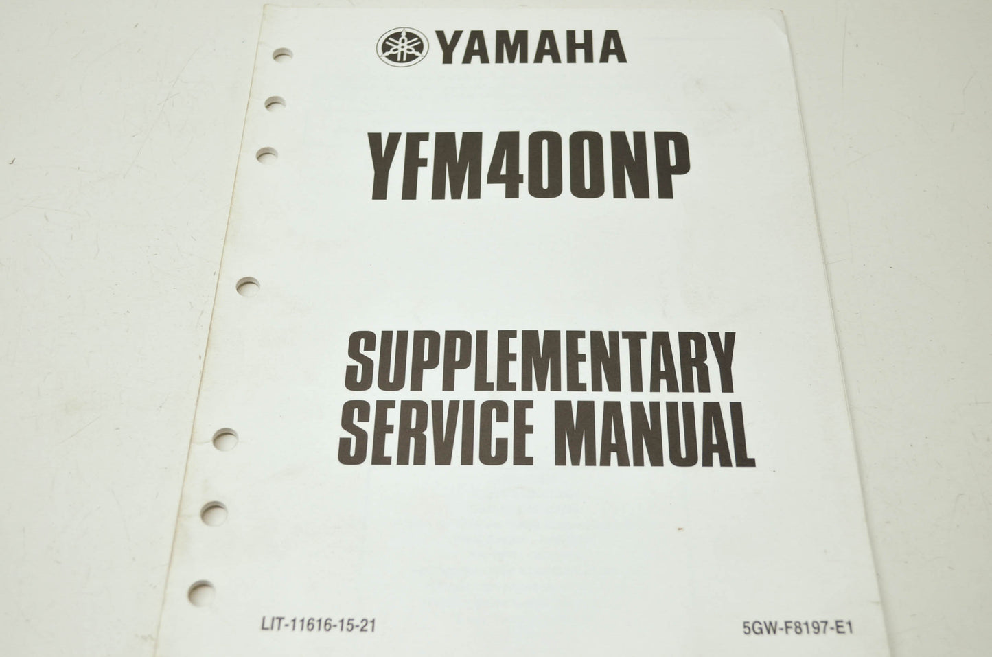 OEM Yamaha LIT-11616-15-21 YFM400NP Service Manual Supplement