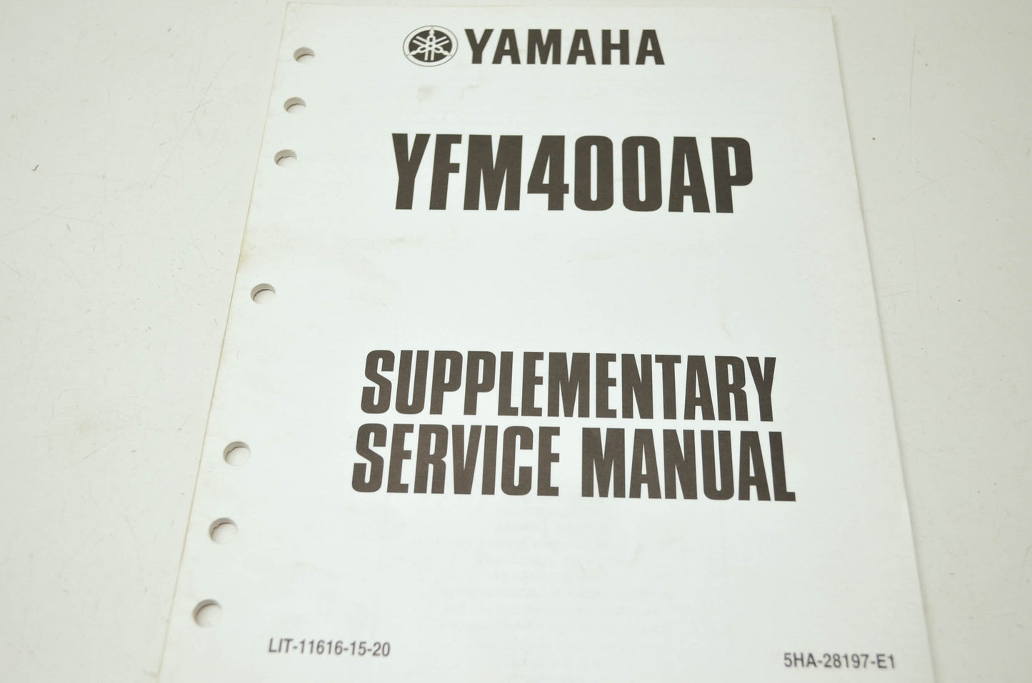 OEM Yamaha LIT-11616-15-20 YFM400AP Service Manual Supplement