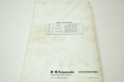 OEM Kawasaki 99924-1355-03 Service Manual KX450D