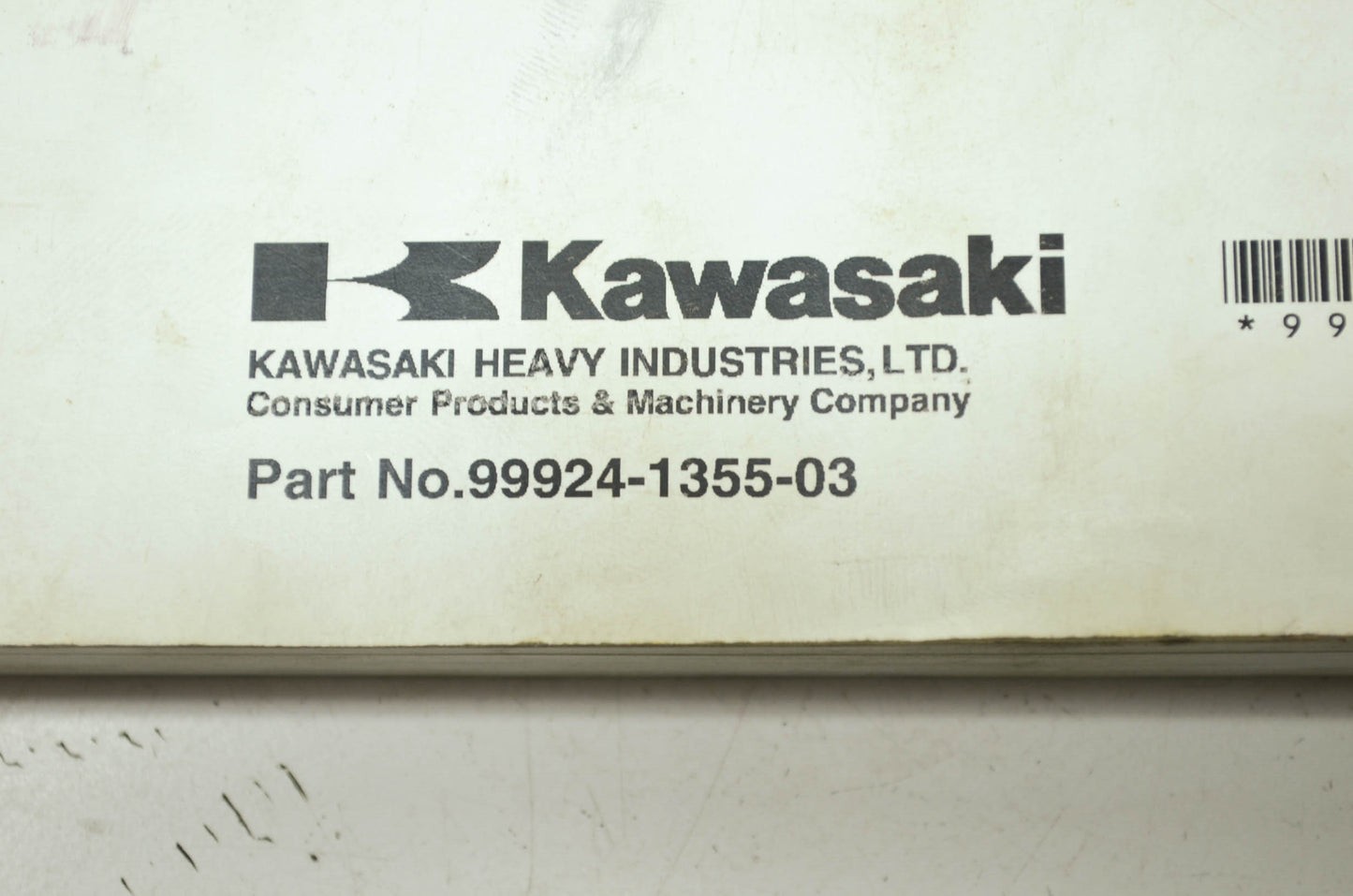 OEM Kawasaki 99924-1355-03 Service Manual KX450D