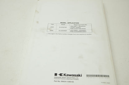 OEM Kawasaki 99924-1393-02 Service Manual KLX250T