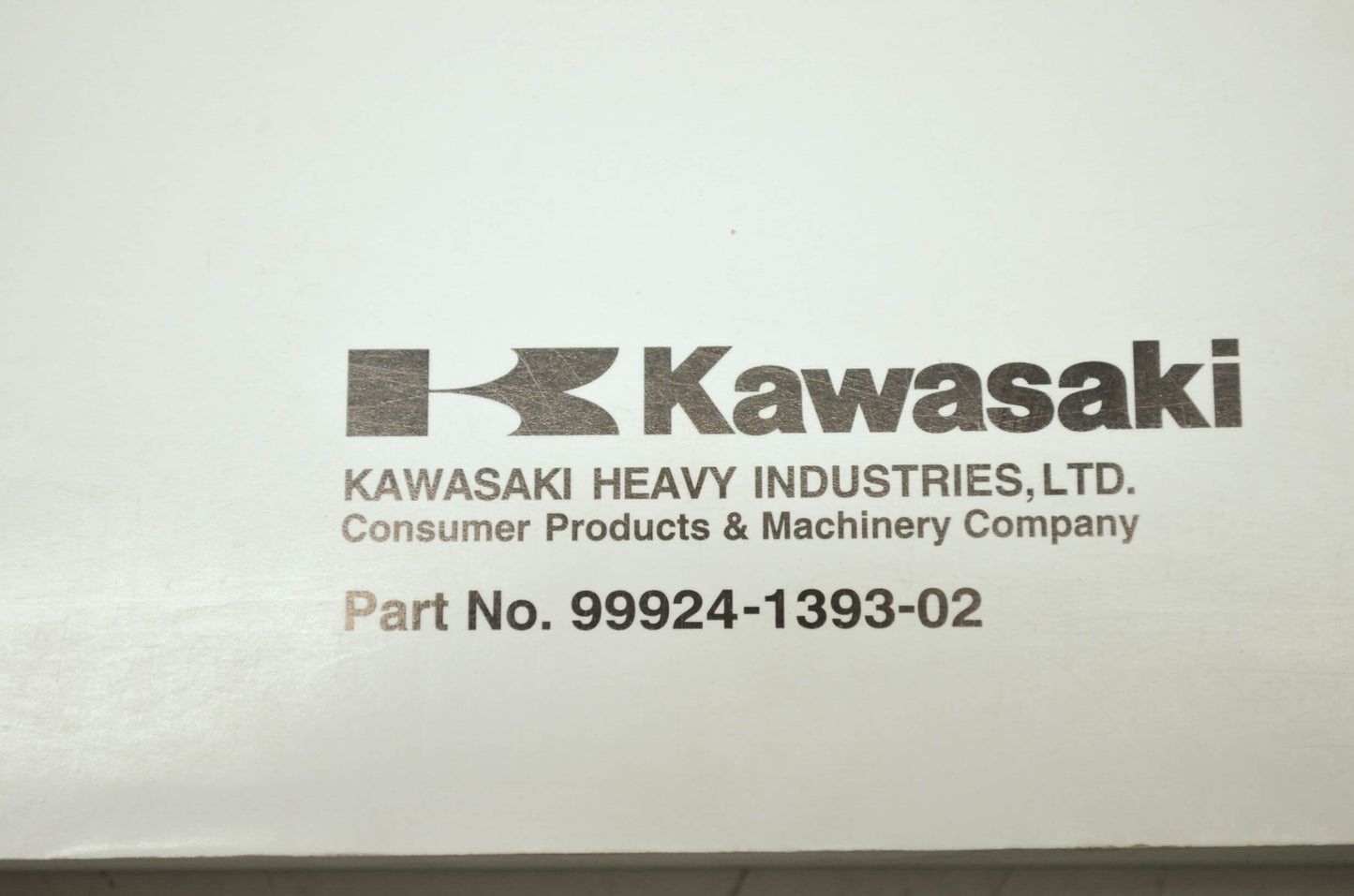 OEM Kawasaki 99924-1393-02 Service Manual KLX250T