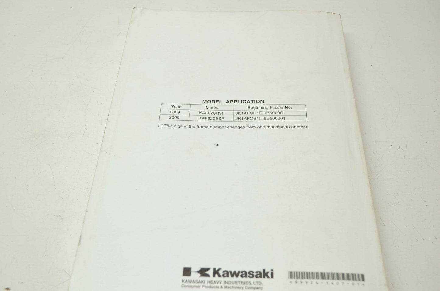 Kawasaki 2009 Mule 4010 Trans 4x4 Service Manual