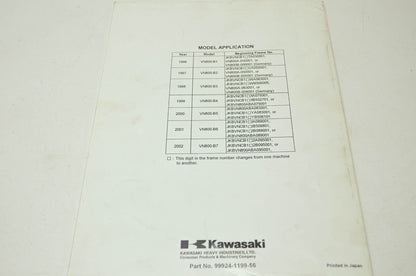 OEM Kawasaki 99924-1199-56 Service Manual Supplement VN800B