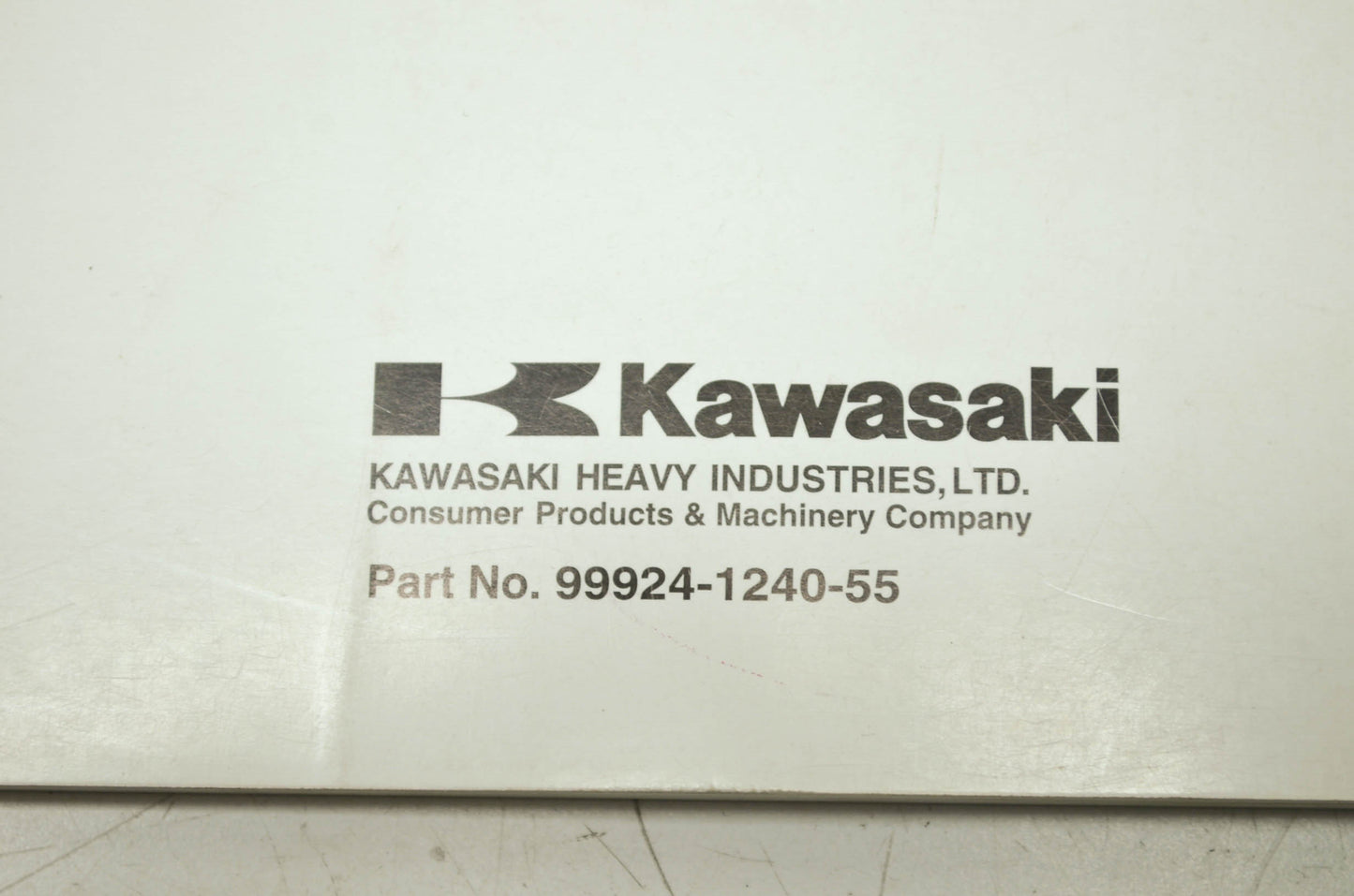 OEM Kawasaki 99924-1240-55 Service Manual Supplement KLX250H/J