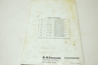 OEM Kawasaki 99924-1283-08 Service Manual KLX110A