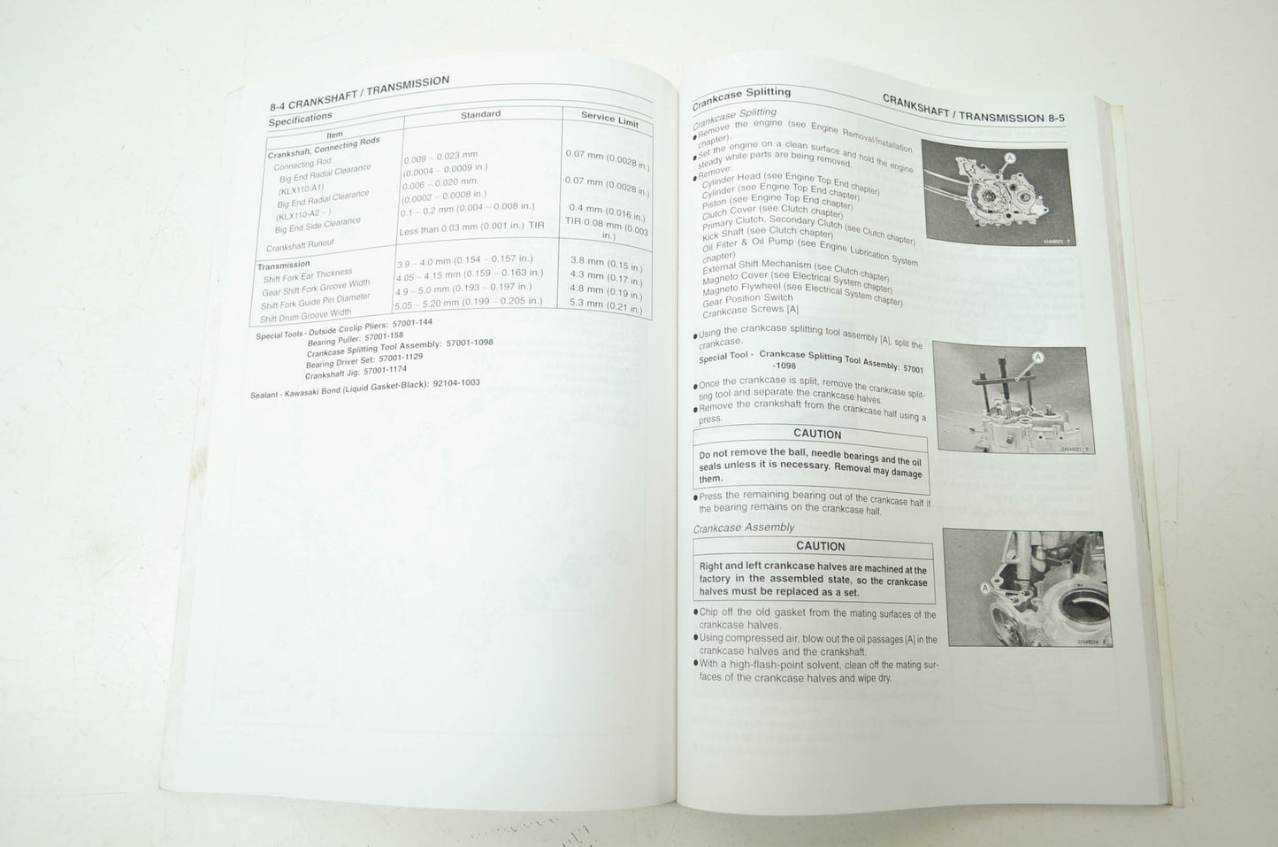 OEM Kawasaki 99924-1283-08 Service Manual KLX110A