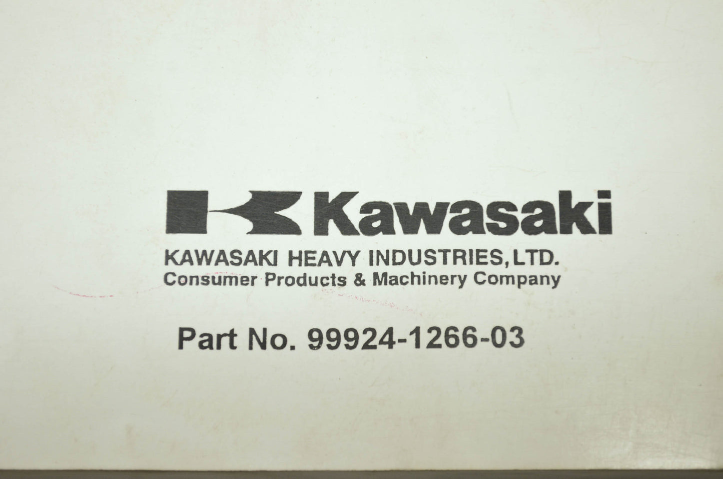 OEM Kawasaki 99924-1266-03 Service Manual ZR1200A