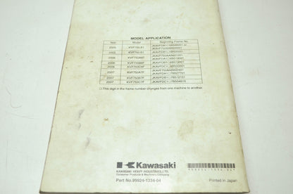 OEM Kawasaki 99924-1334-04 Service Manual KVF750A/B/C