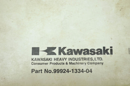 OEM Kawasaki 99924-1334-04 Service Manual KVF750A/B/C