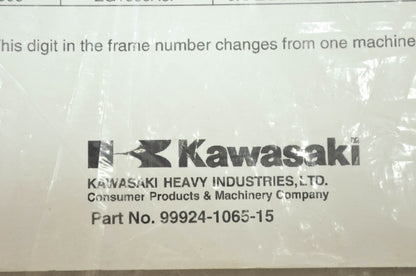 OEM Kawasaki 99924-1065-15 Service Manual ZG1000A NOS