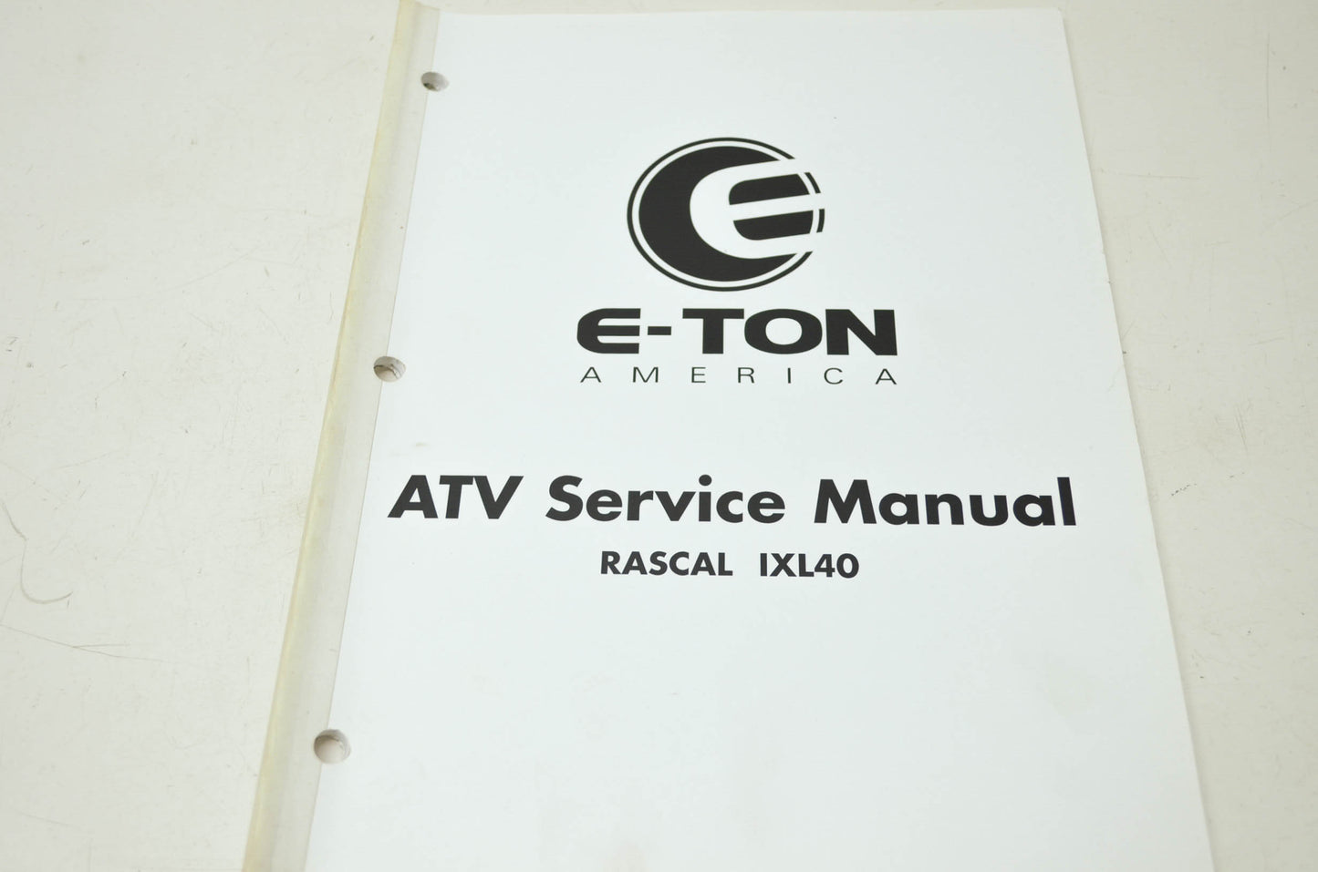 E-Ton Rascal IXL40 Service Manual