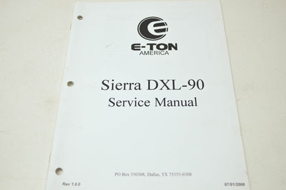 E-Ton Sierra DXL-90 Service Manual