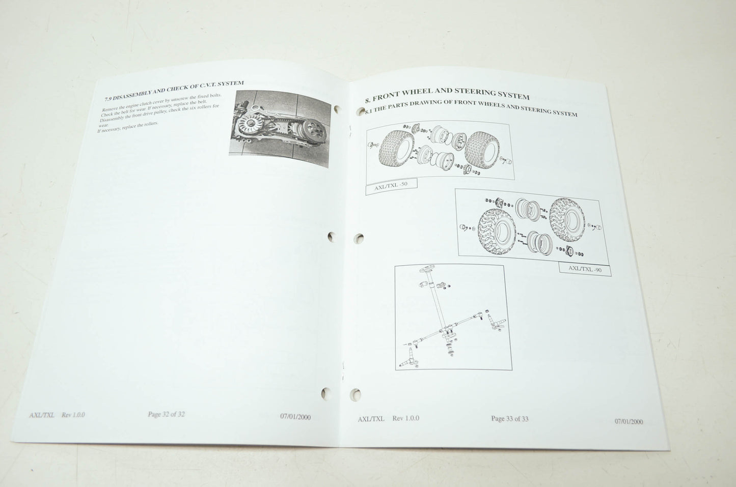 E-Ton Lightning AXL-50 Thunder AXL-90 TXL-50 & 90 Service Manual