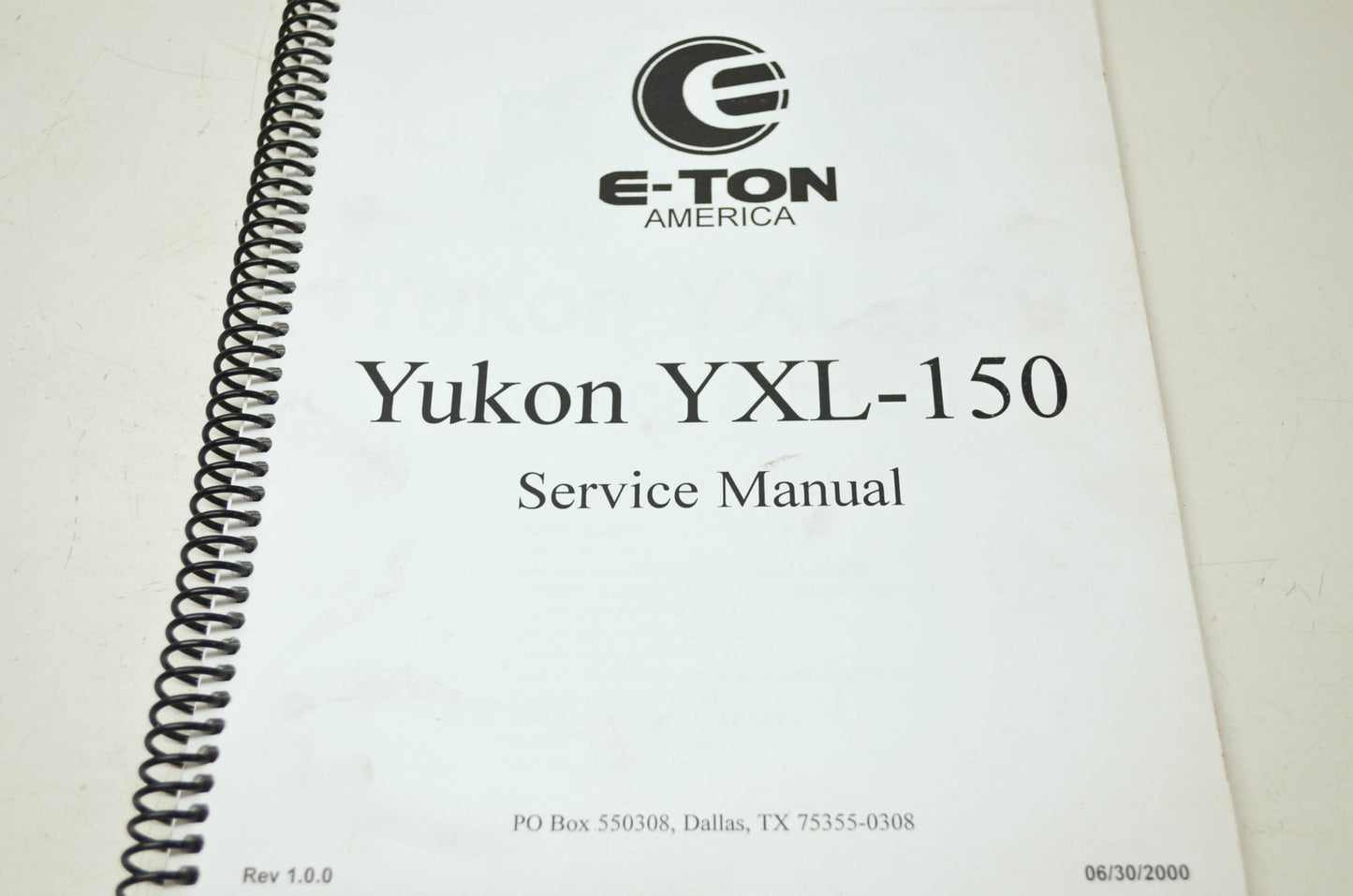 E-Ton Yukon YXL-150 Service Manual