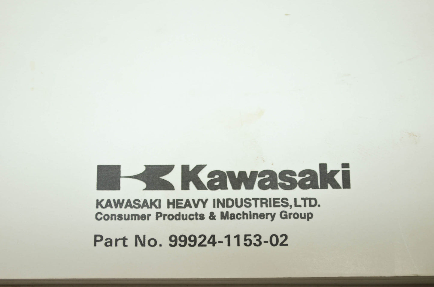 OEM Kawasaki 99924-1153-02 Service Manual KX125J