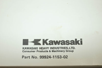 OEM Kawasaki 99924-1153-02 Service Manual KX125J