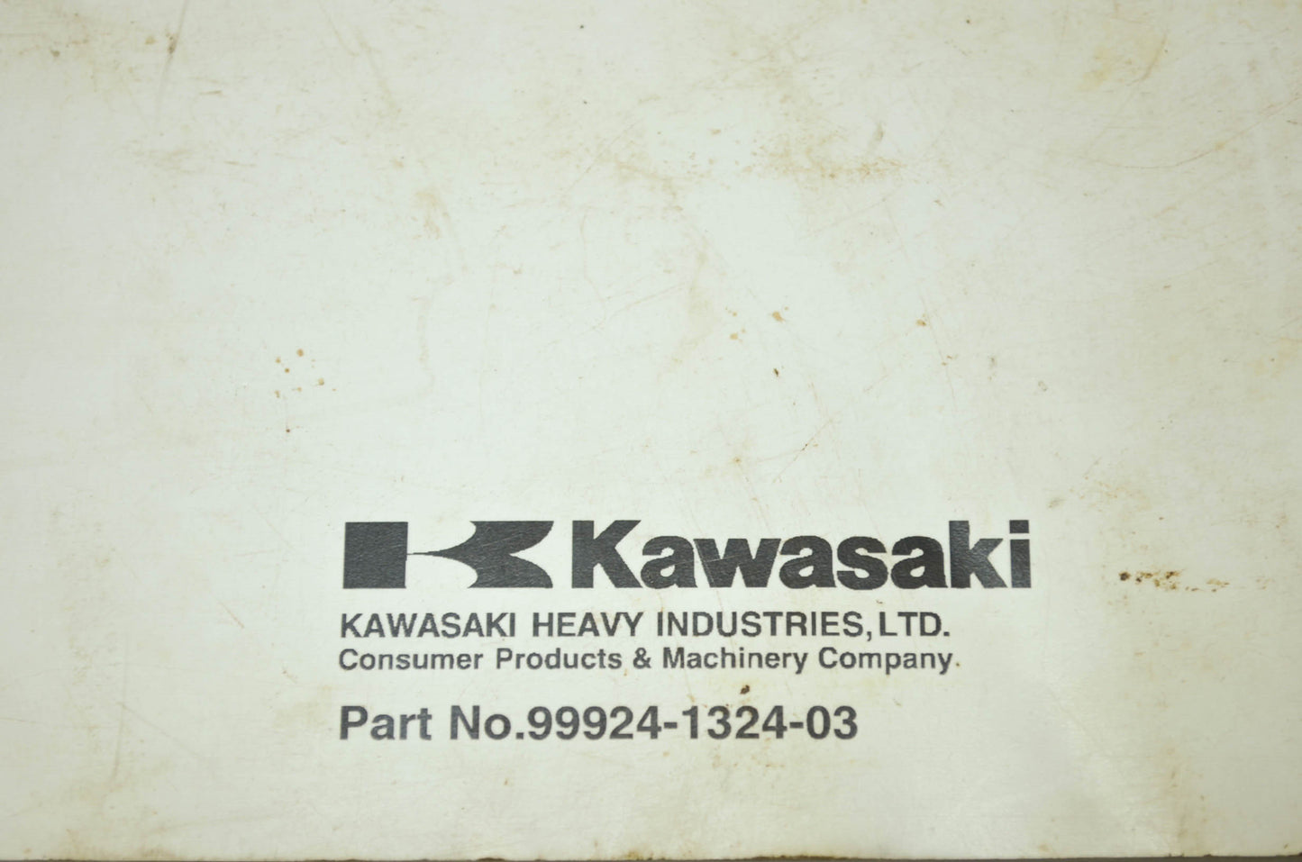 OEM Kawasaki 99924-1324-03 Service Manual KX250N