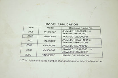 OEM Kawasaki 99924-1366-04 Service Manual VN900B