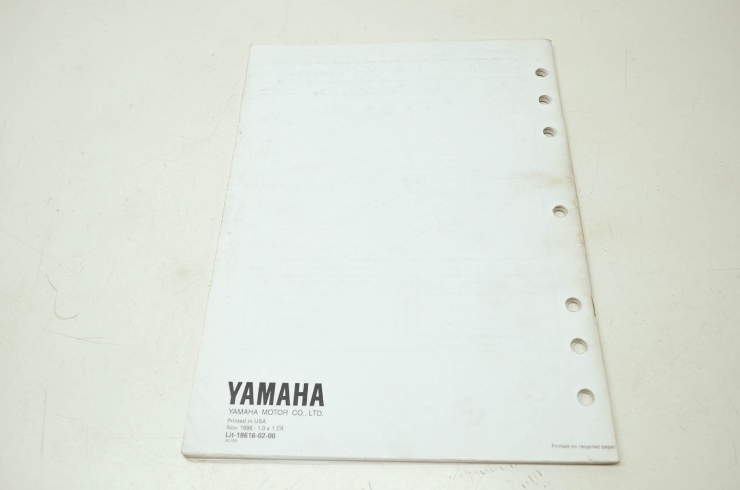 Yamaha WaveRunner XL700 Supplementary Service Manual